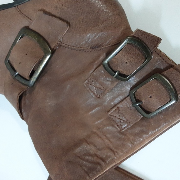 Lucky brand Tommie ankle boots women 7.5M  leather  pull on adjustable buckle - Picture 8 of 15